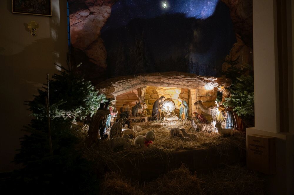 Stajenka bożonarodzeniowa w parafii pw. Świętego Ducha w Czarnym Lesie/fot. Magdalena Ruda