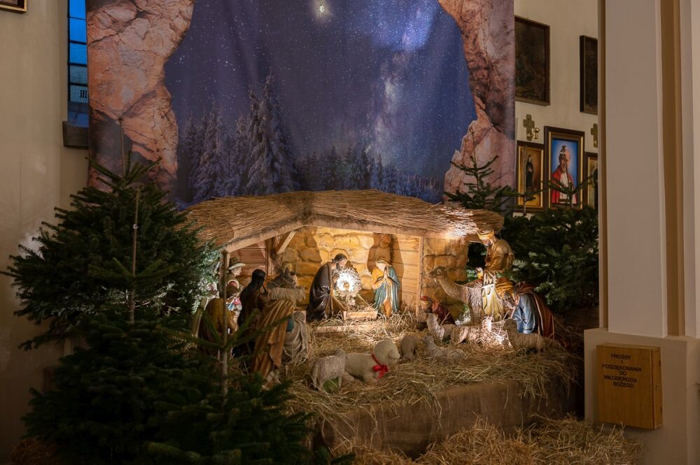 Stajenka bożonarodzeniowa w parafii pw. Świętego Ducha w Czarnym Lesie/fot. Magdalena Ruda