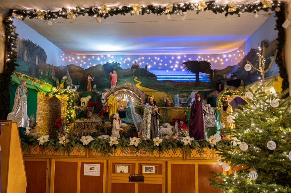 Stajenka bożonarodzeniowa w parafii Matki Boskiej Różańcowej w Halembie/fot. Magdalena Ruda