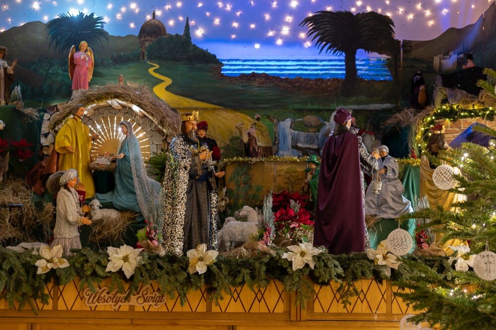 Stajenka bożonarodzeniowa w parafii Matki Boskiej Różańcowej w Halembie/fot. Magdalena Ruda
