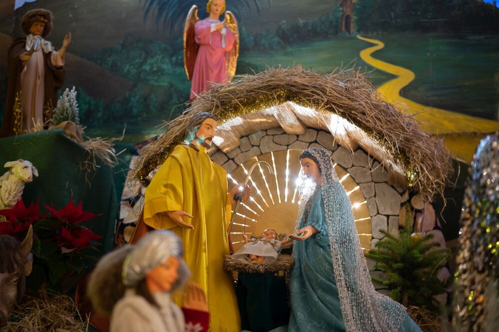 Stajenka bożonarodzeniowa w parafii Matki Boskiej Różańcowej w Halembie/fot. Magdalena Ruda