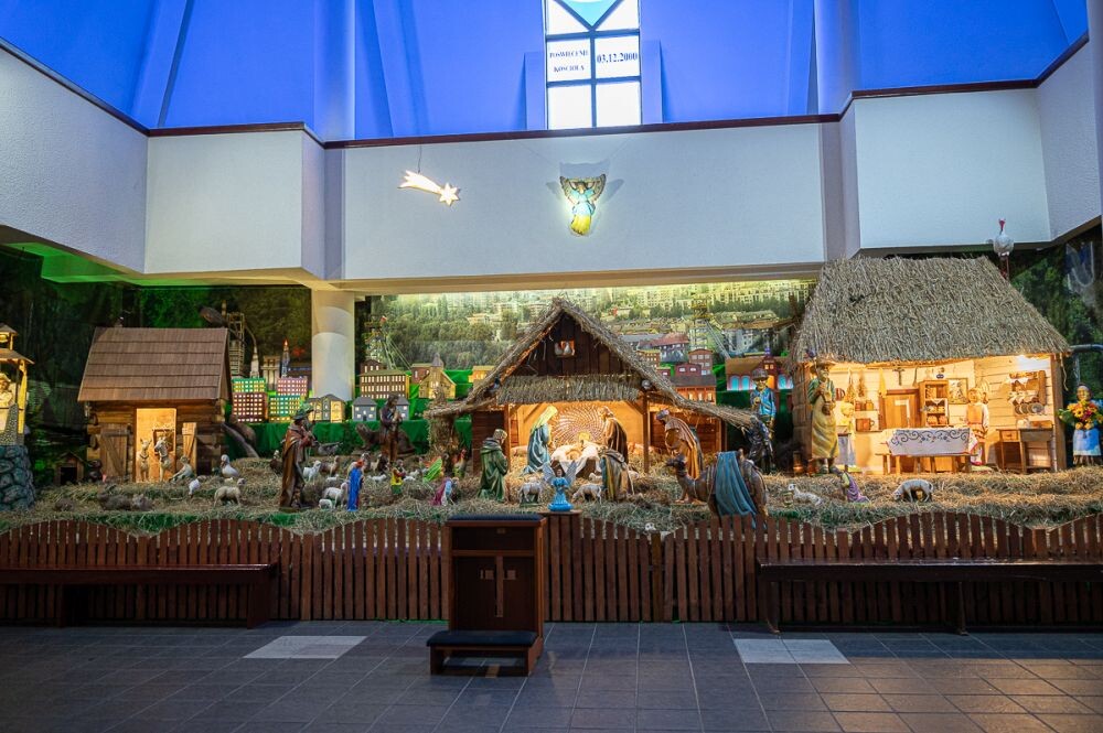 Stajenka bożonarodzeniowa w parafii św. Barbary w Bykowinie/fot. Magdalena Ruda