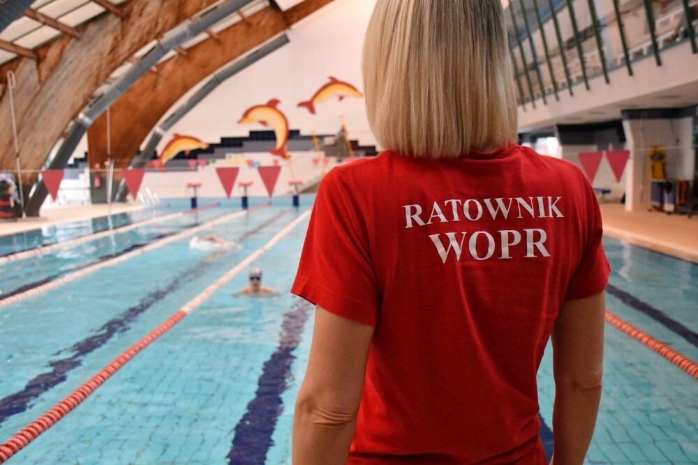 Sztafeta pływacka WOŚP. / fot. Jacek Knapik