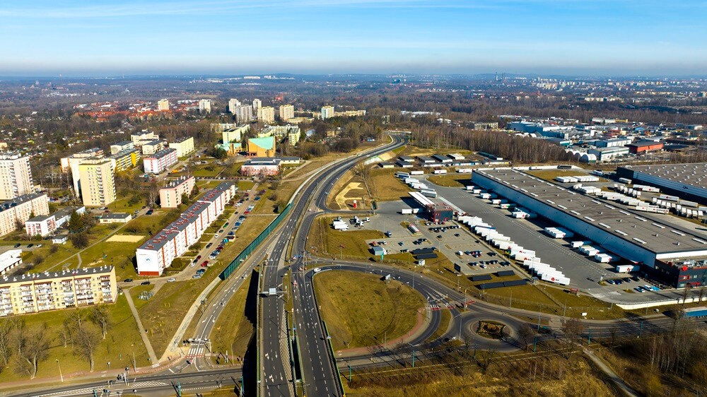 Trasa N-S w kierunku północnym otwarta. / fot. Krzysztof Faber DronRuda.pl 