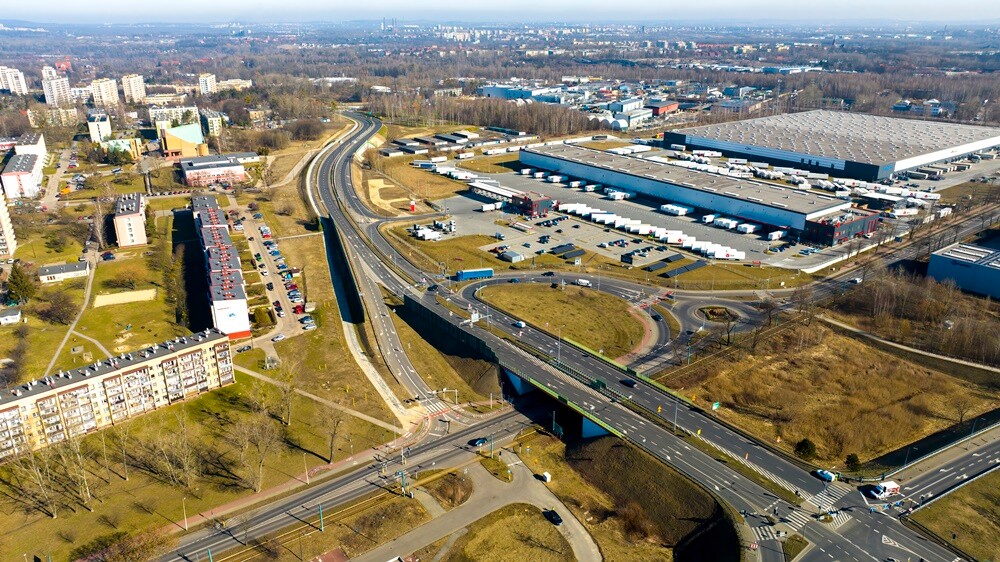 Trasa N-S w kierunku północnym otwarta. / fot. Krzysztof Faber DronRuda.pl 