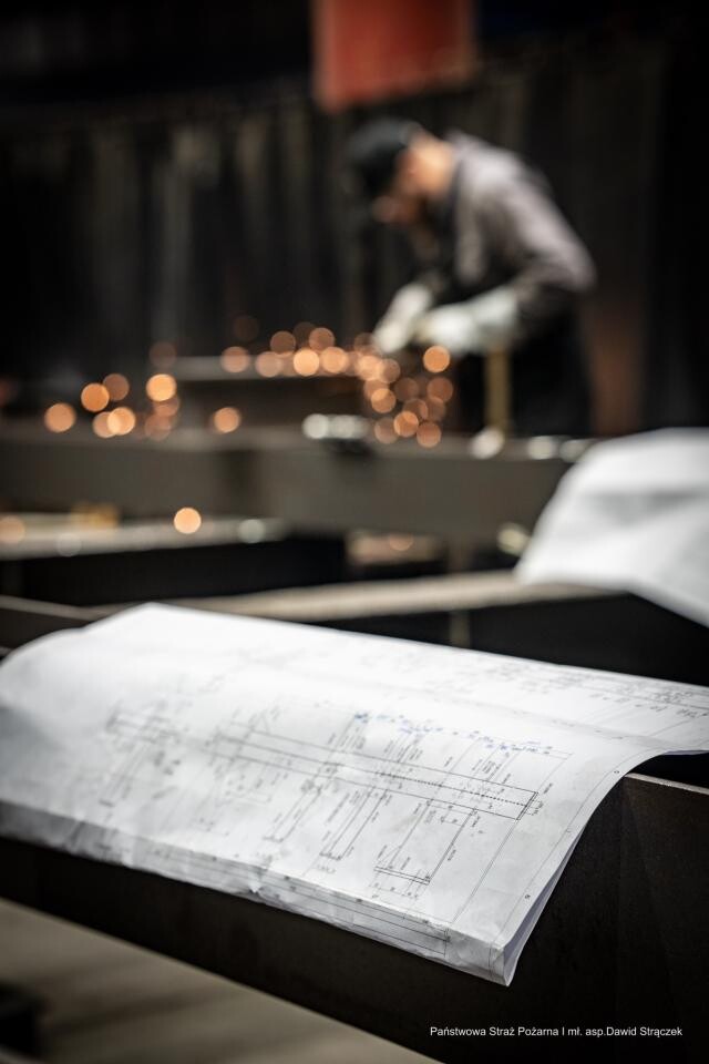 Ćwiczenia obiektowe strażaków z JRG Ruda Śląska w zakładzie ZEKON przy ul. Szyb Walenty / fot. KM PSP Ruda Śląska