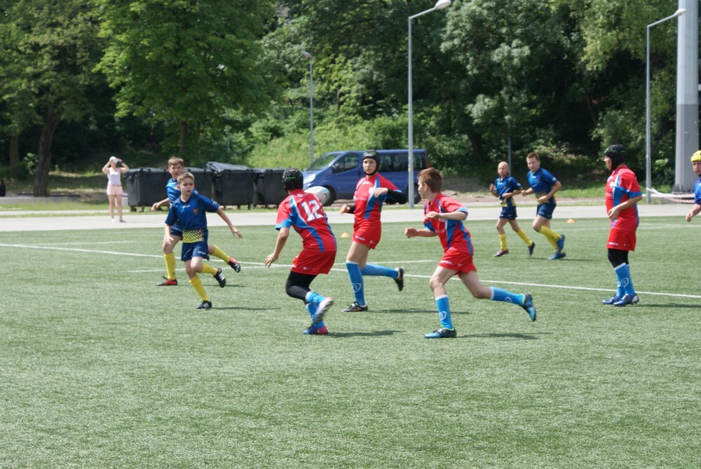 W sobotę na Burloch Arena rozgrywał się turniej rugby w czterech kategoriach wiekowych: mikrus U9, mini żak U11, żak U12 i młodzik U14.