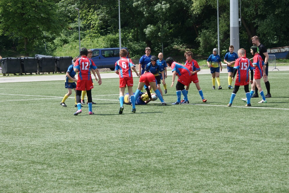 W sobotę na Burloch Arena rozgrywał się turniej rugby w czterech kategoriach wiekowych: mikrus U9, mini żak U11, żak U12 i młodzik U14.