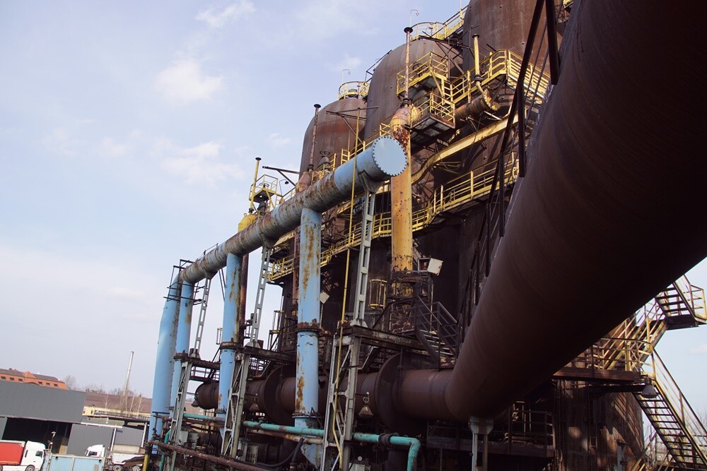 Wielki Piec Huty Pokój przed renowacją.