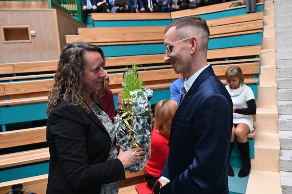 Spotkanie opłatkowe dyrektorów rudzkich szkół i przedszkoli/fot. FB Michał Pierończyk