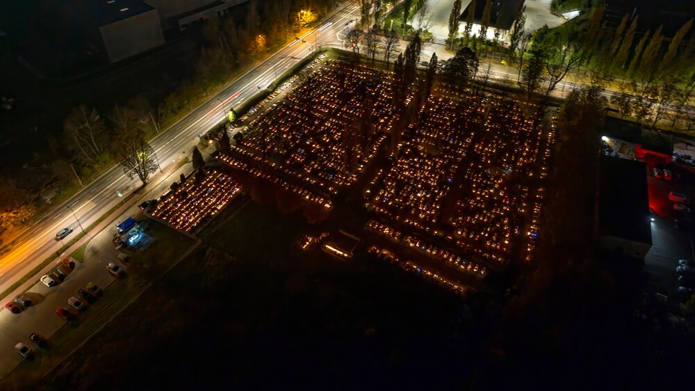 Wszystkich Świętych. / fot. Krzysztof Faber - DronRuda