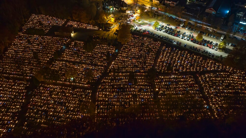 Wszystkich Świętych. / fot. Krzysztof Faber - DronRuda