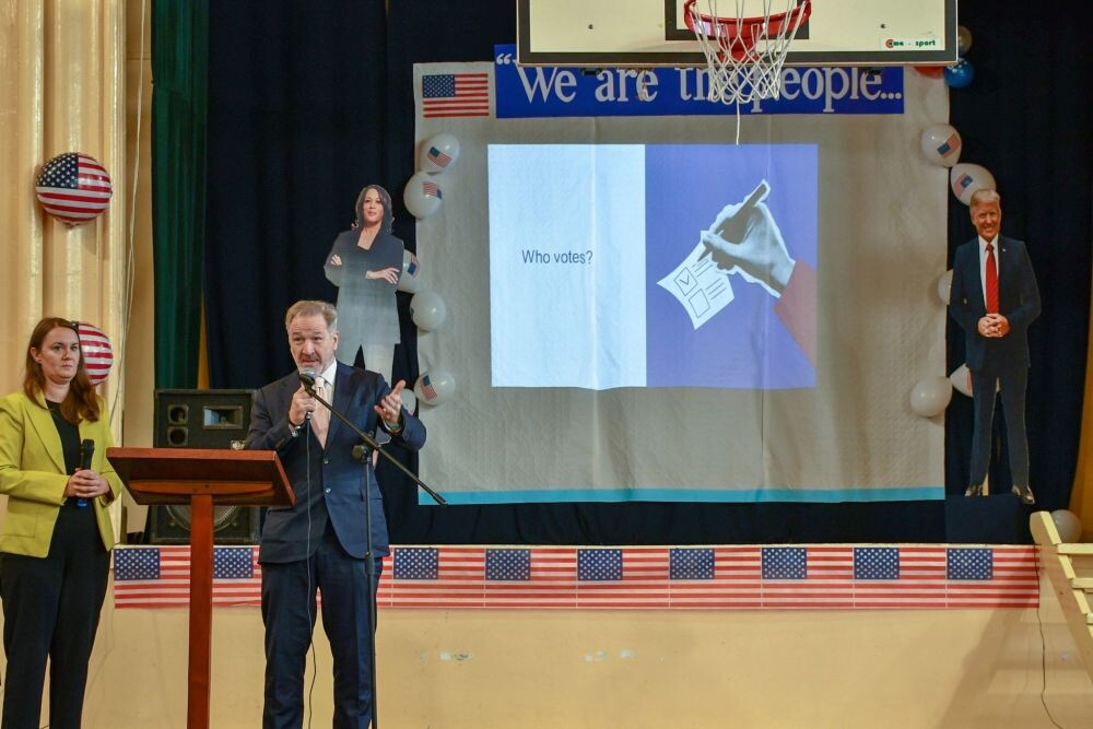 Prawybory prezydenta USA w IV LO im. HC Hoovera/fot. IV LO, FB Michał Pierończyk