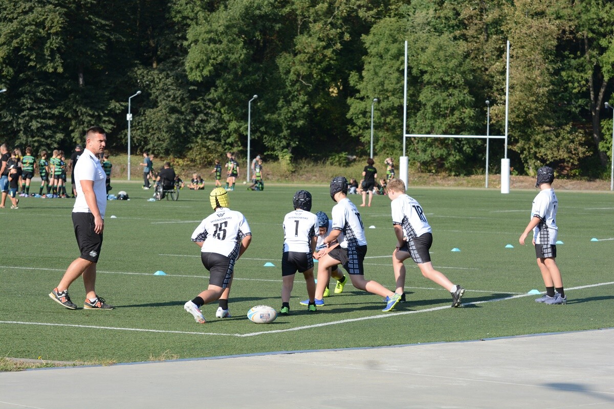 W sobotę na Burloch Arenie wystąpiło ponad 100 zawodników w ramach jedenastej edycji śląskiego turnieju w rugby dla dzieci. / fot. Marek Faber