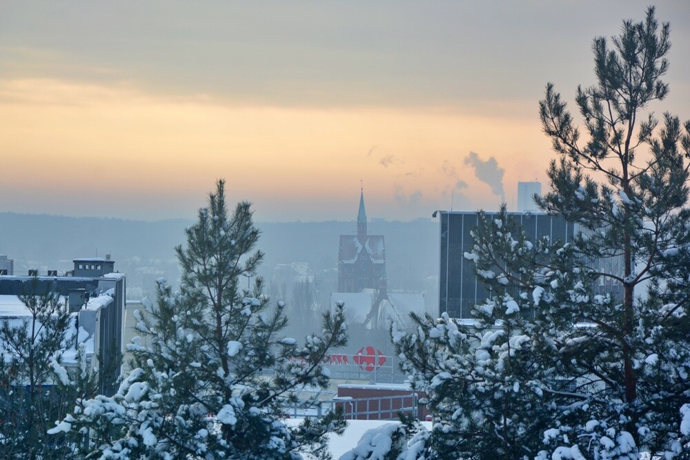 Zobaczcie, jak prezentuje się Ruda Śląska, przyozdobiona białym płaszczem. / fot. Jacek Knapik / FB Rafał Wypior