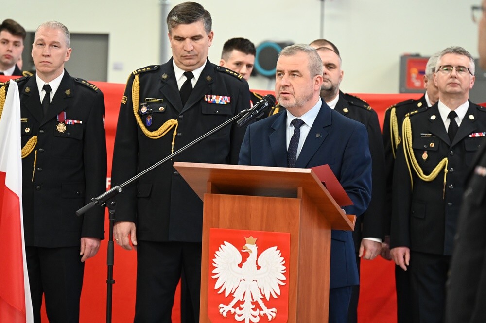 Dziś w Komendzie Miejskiej Państwowej Straży Pożarnej w Rudzie Śląskiej uroczystość zmiany komendanta miejskiego. / fot. UM Ruda Śląska